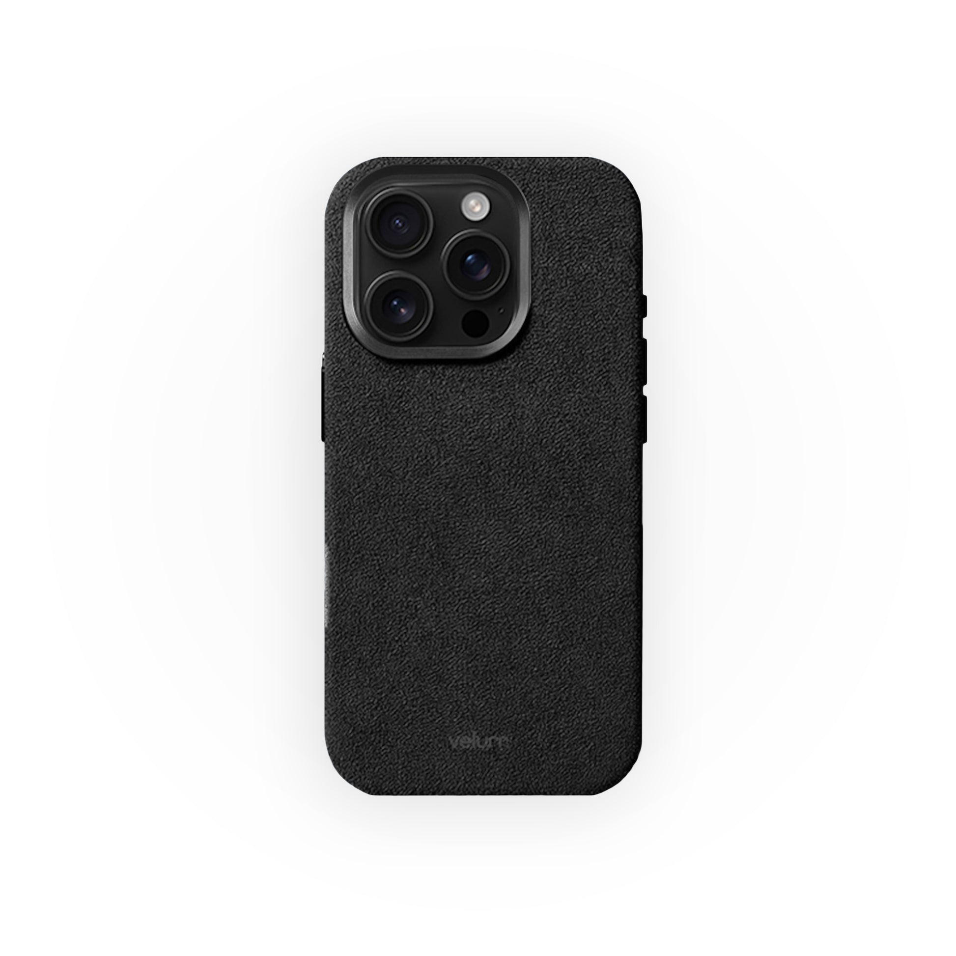 Husă din Alcantara pentru iPhone, Negru