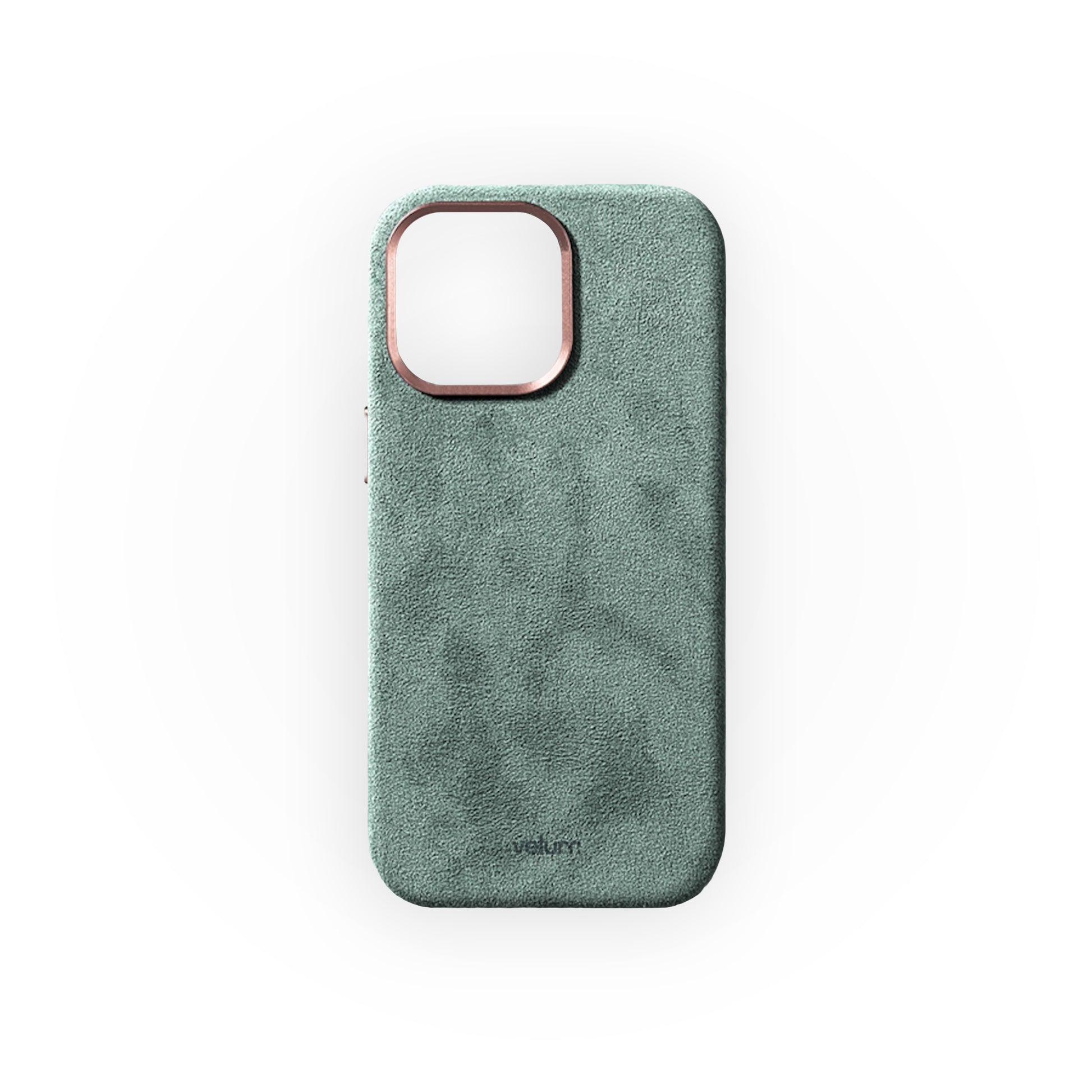 Husă din Alcantara pentru iPhone, Cyan