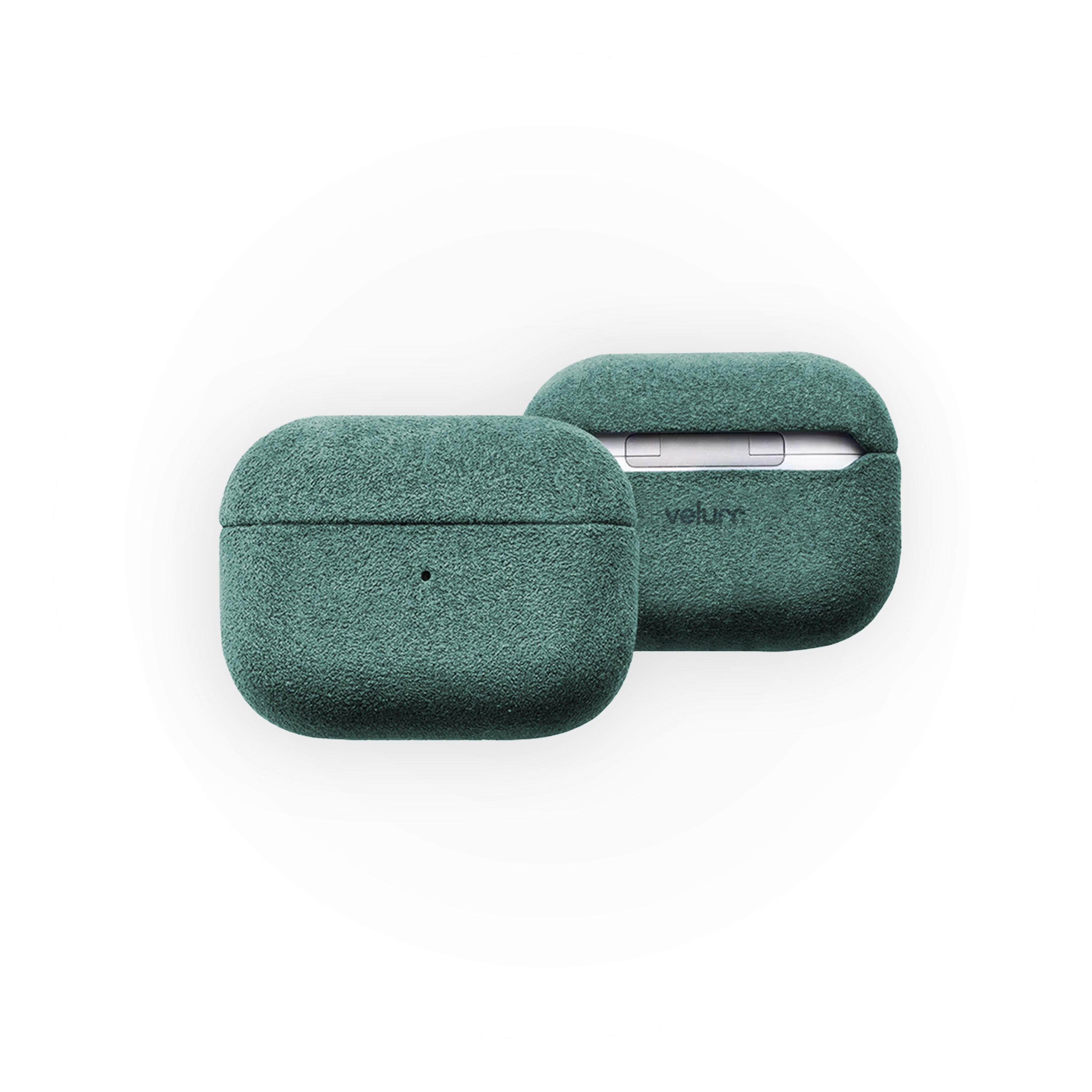 Husă din Alcantara pentru Airpods 4, Cyan