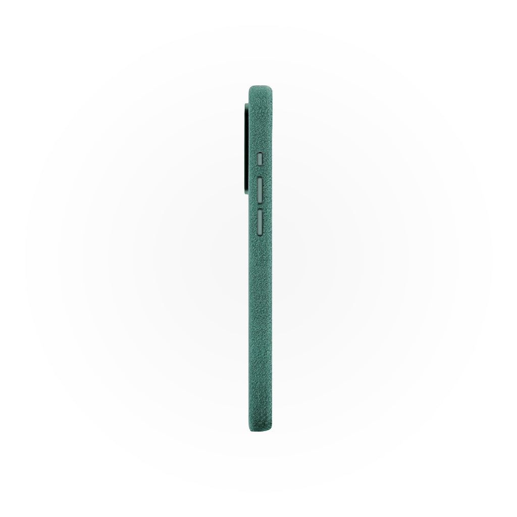 Husă din Alcantara pentru iPhone, Cyan