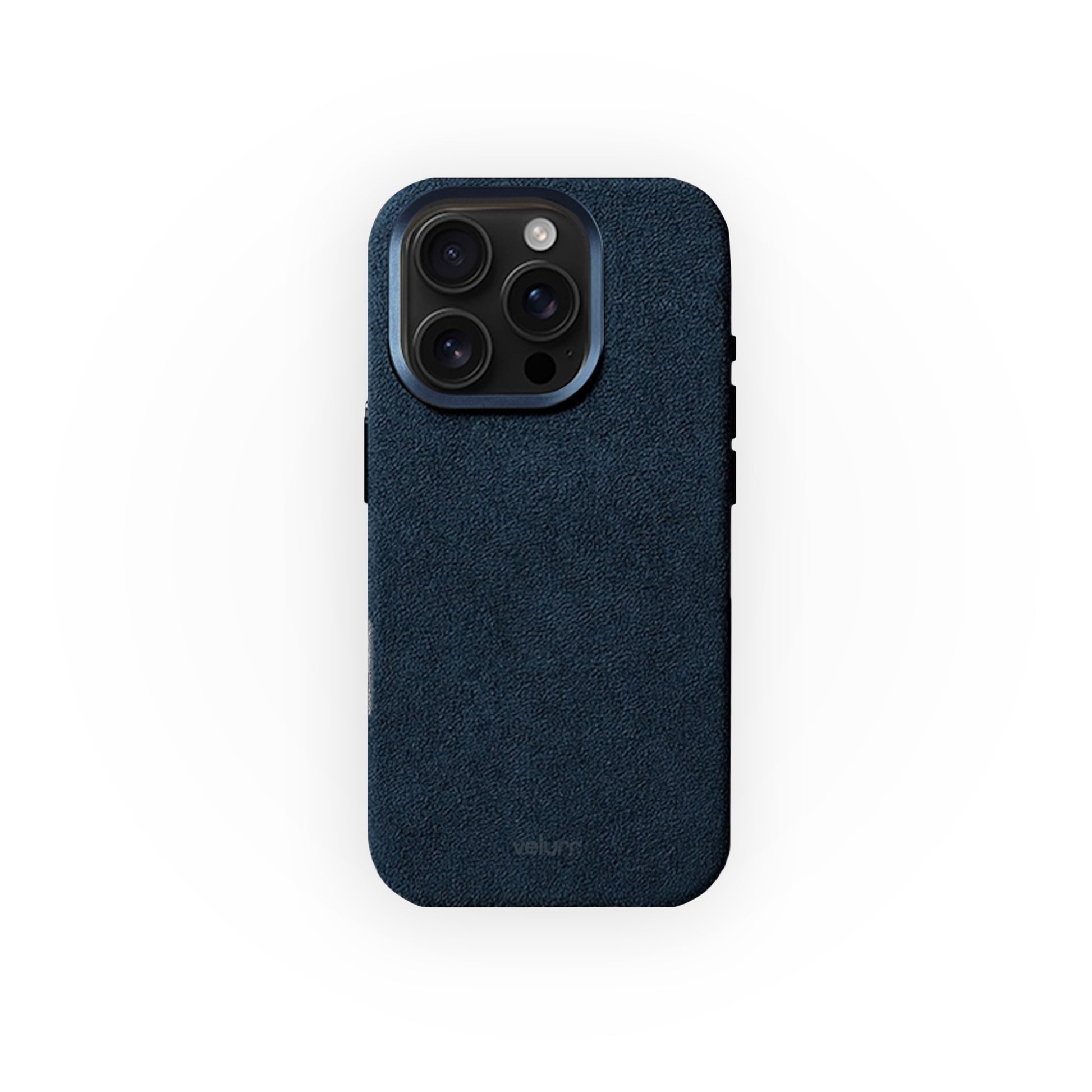 Husă din Alcantara pentru iPhone, Navy Blue