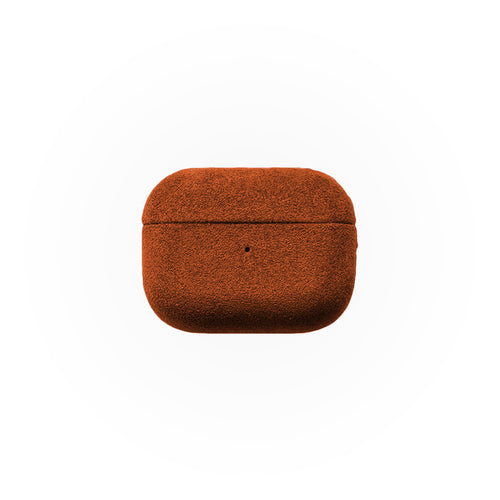 Husă din Alcantara pentru Airpods 4, Dessert Orange