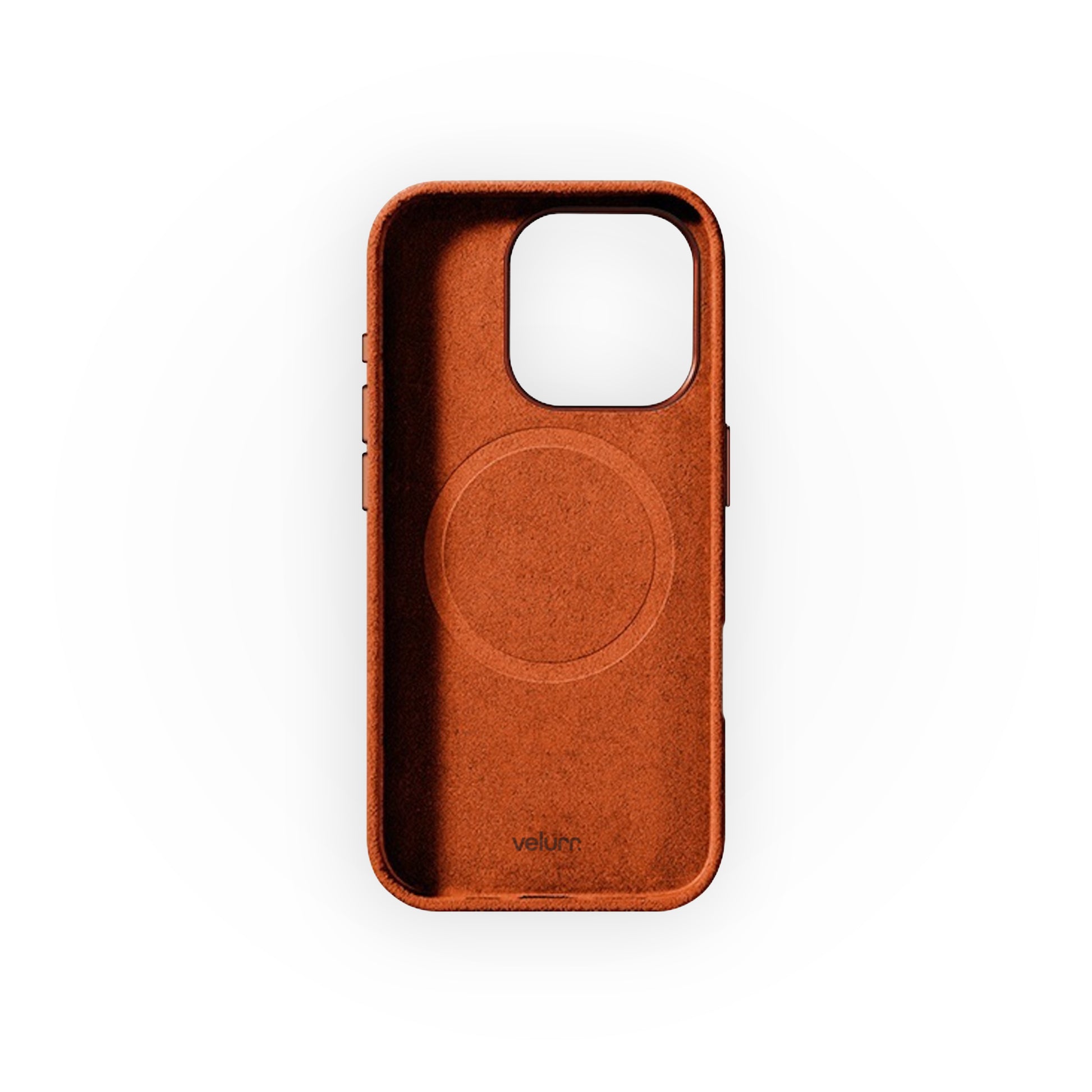 Husă din Alcantara pentru iPhone, Dessert Orange
